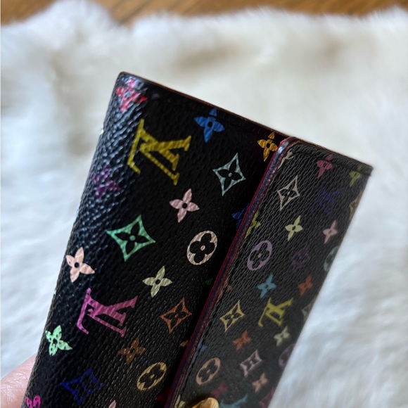 Louis Vuitton multicolor Sarah bifold long wallet pink interior - Picture 9 of 15